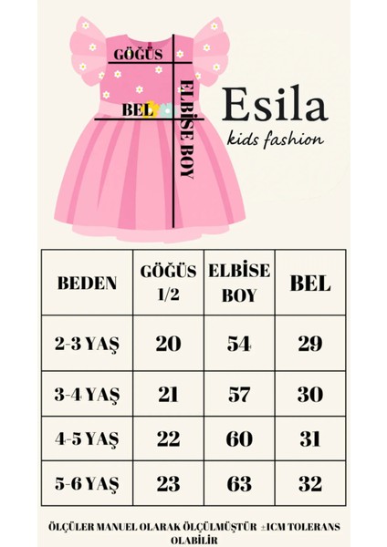 Kız Çocuk Elbise Kemerli Kolu Fırfırlı Tüllü Elbise Astarı Penye Özel Günler Için 2-6 Yaş indirimleri