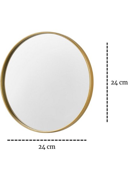 Altın Yuvarlak Aynalı Sunumluk, Kahve ve Çay Ikramlarınız Için 24X24 Büyüklük fırsatları