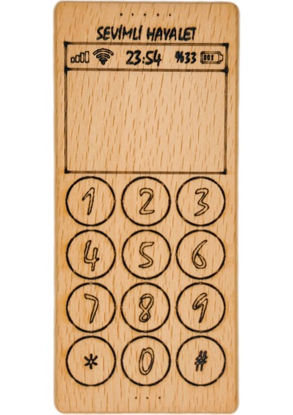 Cep Telefonu Ahşap Çocuk Oyuncağı Montessori