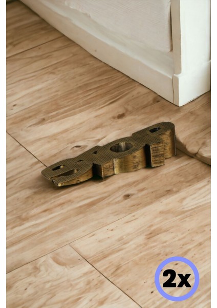 Kapı Takozu Kapı Tutacağı Kapı Stoperi Kapı Durdurucu Altın Eskitme 2 Adet Model 4