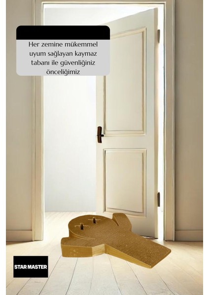 Kapı Takozu Kapı Tutacağı Kapı Stoperi Kapı Durdurucu Altın Eskitme Model 3