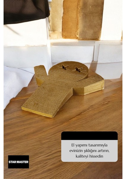 Kapı Takozu Kapı Tutacağı Kapı Stoperi Kapı Durdurucu Altın Eskitme Model 3