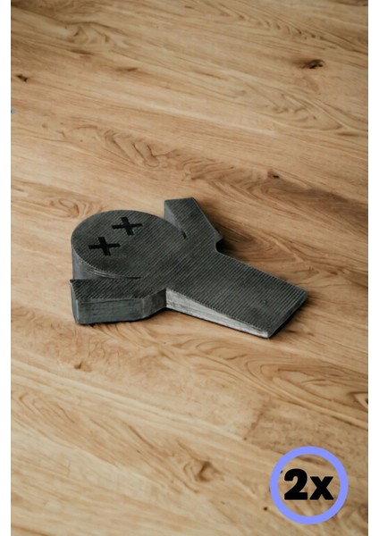 Kapı Takozu Kapı Tutacağı Kapı Stoperi Kapı Durdurucu Gümüş Eskitme 2 Adet Model 3