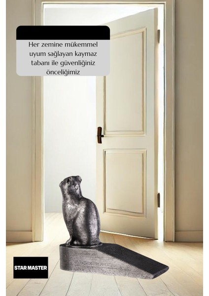 Kapı Takozu Kapı Tutacağı Kapı Stoperi Kapı Durdurucu Gümüş Eskitme Model 2