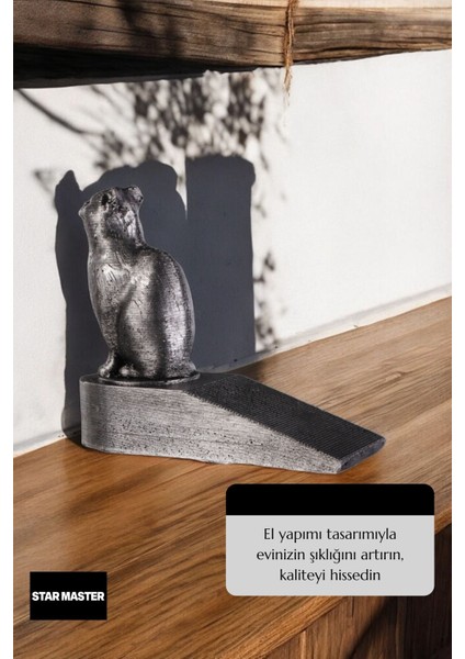 Kapı Takozu Kapı Tutacağı Kapı Stoperi Kapı Durdurucu Gümüş Eskitme Model 2