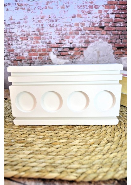 El Yapımı Taş Tozu 4’lü Tealight Mumluk – Modern Tasarım modelleri