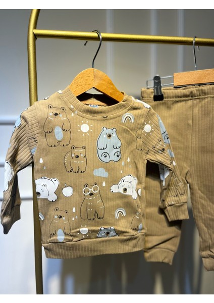 Kutup Ayılı Kahverengi Erkek Bebek Alt-Üst Takım fiyatları