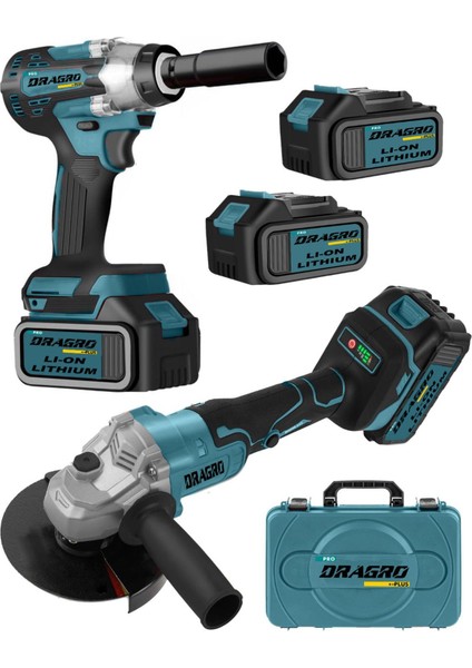 Drg-21 2 Li Set 21 V Şarjlı Taşlama Şarjlı Somun Sıkma Sökme Setli