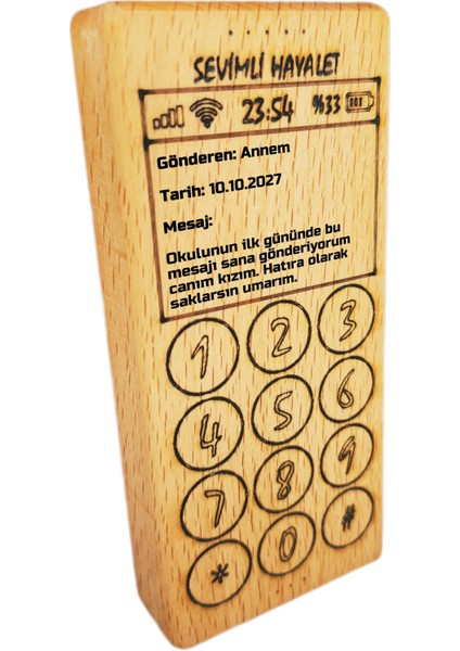 Cep Telefonu Mesaj Gönderen Ahşap Oyuncak Telefon fiyatları