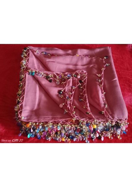 El Emeği Kristal Damla Boncuklu Yazma ,tülbent Yemeni, Fular ,4 Kenar Oyalı indirimleri