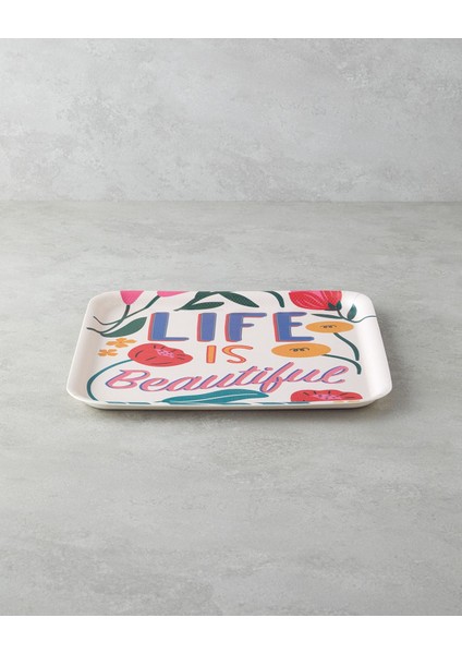 Renkli Melamin Tepsi Seti 33X24 Cm, Şık ve Hafif Kullanım Kolaylığı Sağlar. fiyatları