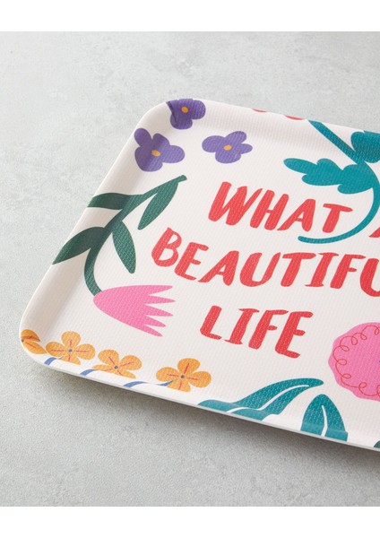 Renkli Melamin Tepsi Seti 33X24 Cm, Şık ve Hafif Kullanım Kolaylığı Sağlar. fırsatları