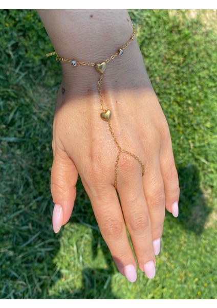 Şahmeran Zirkon Taşlı Paslanmaz Çelik Kalp Model