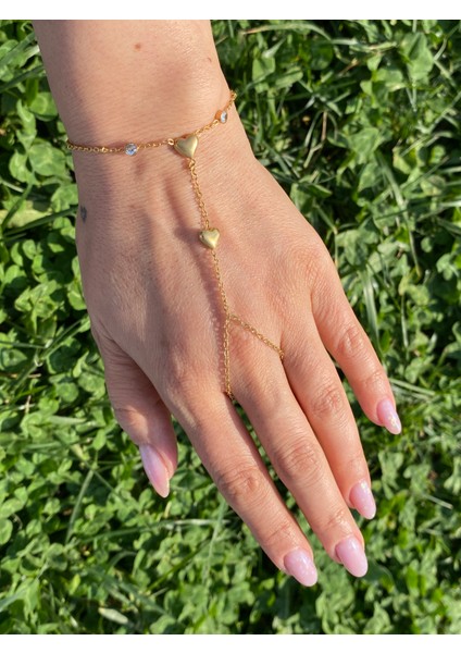 Şahmeran Zirkon Taşlı Paslanmaz Çelik Kalp Model