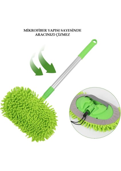 Mikrofiber Teleskopik Saplı Araç Yıkama Fırçası ve Paspası, Pratik Temizlik Seti modelleri