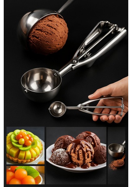 Paslanmaz Çelik Dondurma Sunum Kaşığı 21 cm Krom fiyatları