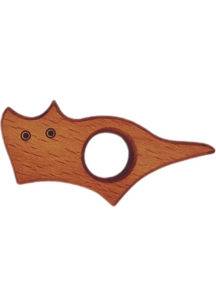 Kitap Okuma Ayracı Ahşap Kedi Figürlü Çift Yönlü Ayraç Hediyeli