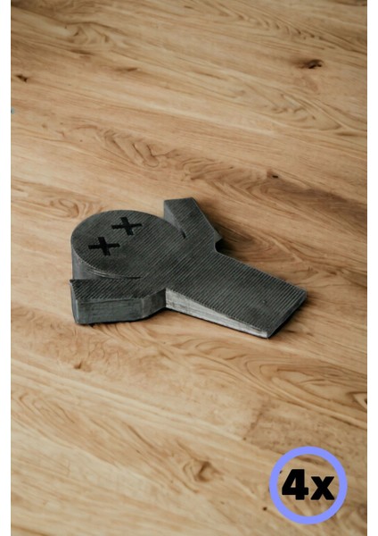 Kapı Takozu Kapı Tutacağı Kapı Stoperi Kapı Durdurucu Gümüş Eskitme 4 Adet Model 3