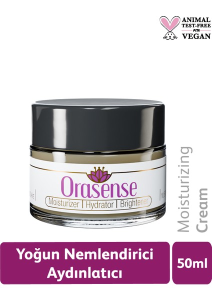 Nemlendirici Yüz Kremi 50ml - Safran Özlü Su Bazlı Aydınlatıcı Yoğun Nemlendirici Vegan