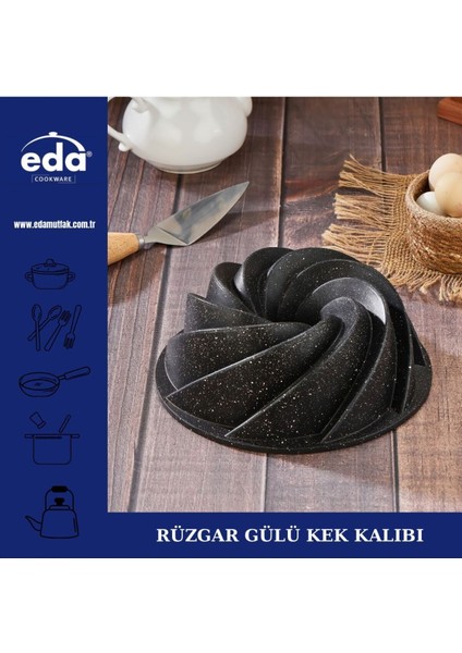 Güçlü ve Şık Döküm Rüzgar Gülü Kek Kalıbı 26 Cm, Mutfakta Şıklık ve Dayanıklılık Sağlar
