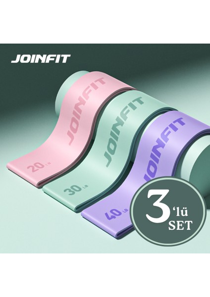 Premium Hip Band Pilates & Aerobik Direnç Lastiği Seti 3 Adet Yüksek Kalite Silikon Doku