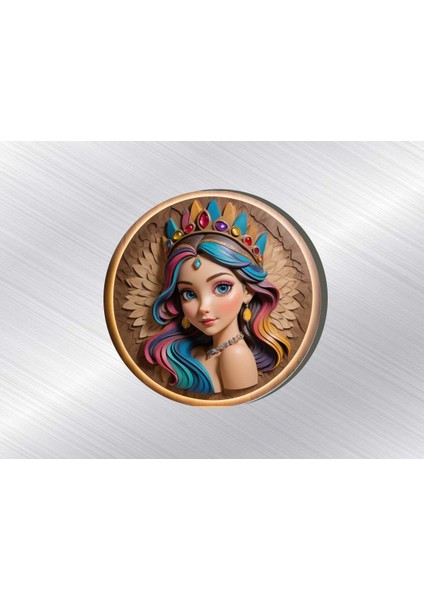 3 Adet 6x6 cm Uv Baskılı Ahşap Magnet V4