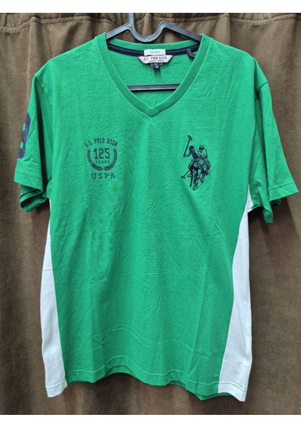 Yeşil V Yaka Tişört – 125. Yıl Özel Baskılı