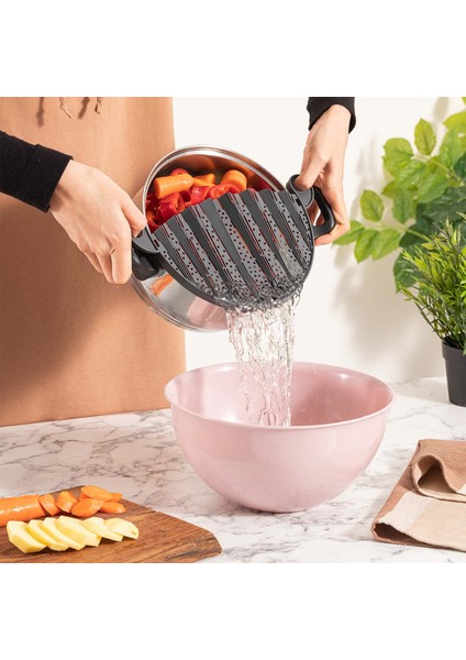 Qlux Akordeon Tencere Süzgeci Makarna Haşlama Süzgeci Bpa Içermez Süzgeç fiyatları