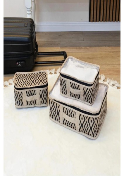 Kahverengi 3'lü Seyahat Çantası Içi Düzenleyici Organizer Seti fiyatları