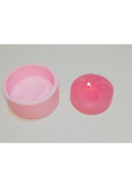 Ay Güneş Mum Silikon Kalıbı ( Kokulutaş Sabun Mum)