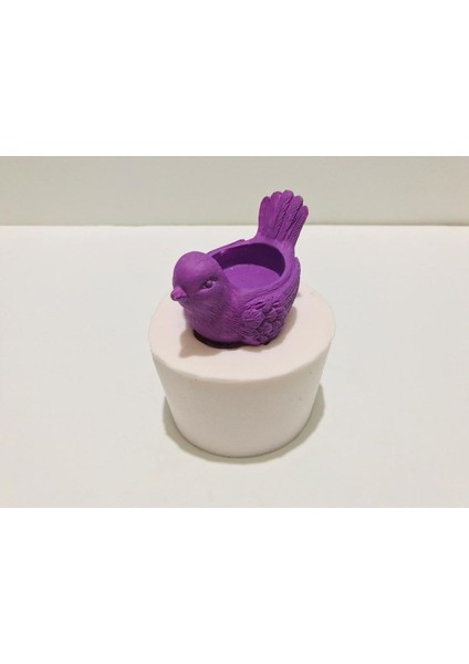 Kuş Tealight Mumluk Silikon Kalıbı