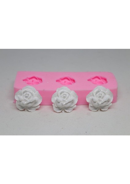 Gül Silikon Kalıbı 3 Lü (Tek Boyut)