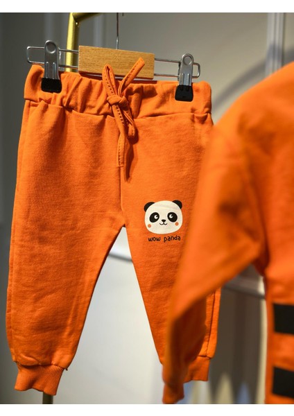 Panda Baskılı Turuncu Erkek Alt-Üst Takım modelleri