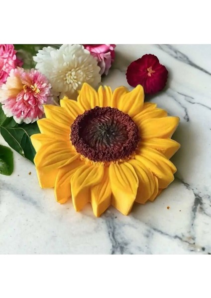 Ayçiçeği Mum Sabun Kokulutaş Beton Silikon Kalıbı