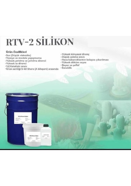 10 Shore Beyaz Rtv2 Kalıp Silikonu 25 kg