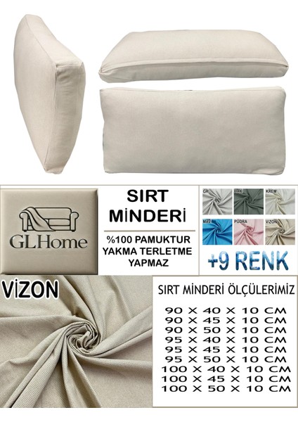 %100 Pamuk Petek 2 Adet Sırt Minderi Kılıfı
