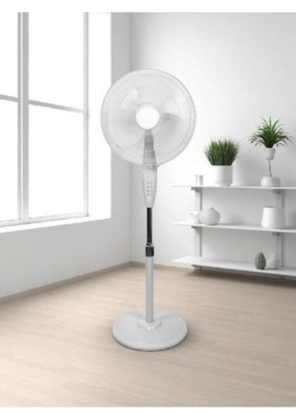 Beyaz Ayaklı Vantilatör – Ayarlanabilir Yükseklikli, 3 Kademeli fiyatları