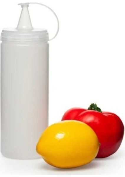 4 Adet Büyük Boy 700ML Plastik Kapaklı Sosluk Seti, Yağ ve Sos Şişeleri fırsatları