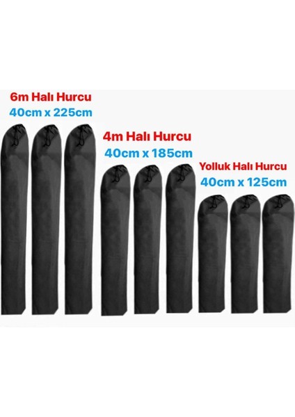 Siyah 9'lu Halı Koruma Seti, Kılıf ve Ambalaj, Kolay Saklama ve Taşıma fiyatları