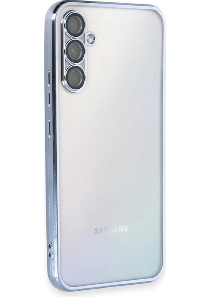 Samsung Galaxy A54 5g Kılıf Lensli Silikon - Açık Mavi - LORCE3219-1845