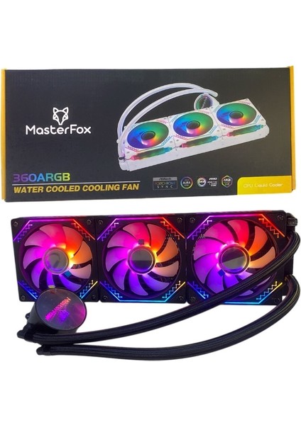 360 mm Masterfox Argb Sıvı Soğutma Siyah (360MM)