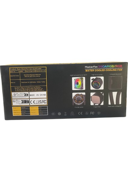 360 mm Masterfox Argb Sıvı Soğutma Siyah (360MM)