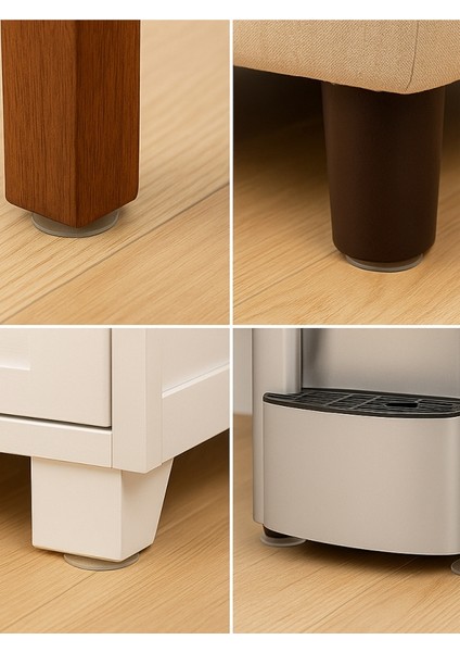 4 Adet Halı Altı Kaydırmaz Şeffaf Ped Kayma Önleyici Yıkanabilir Silikon Mat Paspas Sabitleyici 70 mm