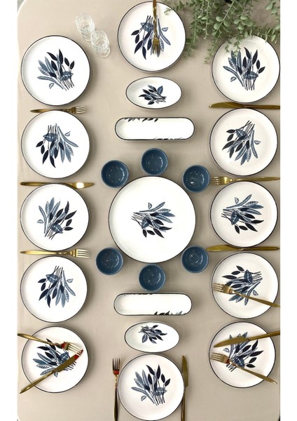 Gri 12 Kişilik 23 Parça Kahvaltı Takımı, Şık ve Kullanışlı Set