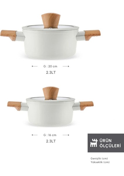 Bej Midi 4 Parça Tencere Seti, Indüksiyon Tabancalı, Dayanıklı ve Şık Tasarım modelleri