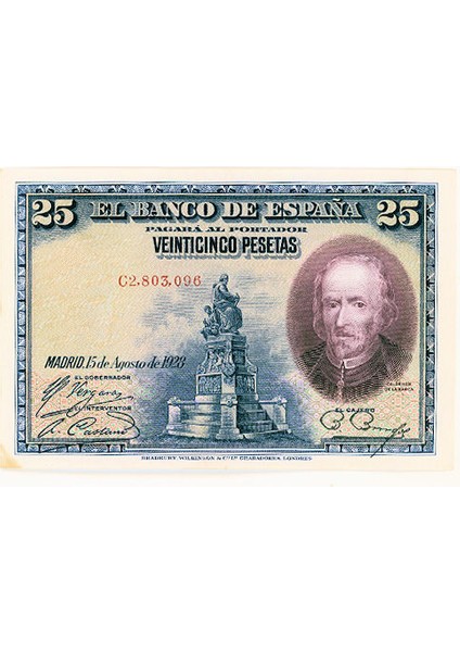 Spaın Ispanya 25 Pesetas 1928 – Au/ça