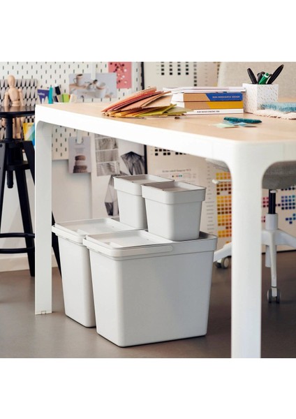 Açık Gri 3 Lt Atık Ayırma Kutusu, Pratik ve Şık Geri Dönüşüm Çözümü modelleri