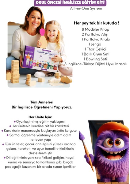Woody ve Arkadaşları Okul Öncesi Ingilizce Eğitim Seti Junior Level 2