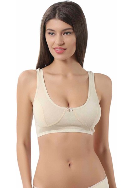 3'lü Paket %100 Pamuklu Ribana Boş Kap Balensiz Yarım Sütyen fiyatları