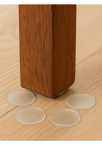 4 Adet Şeffaf Zemin Koruyucu Silikon Mat Gürültü Engelleyici Estetik Ped Dayanıklı Zemin Koruma 70 mm fiyatları